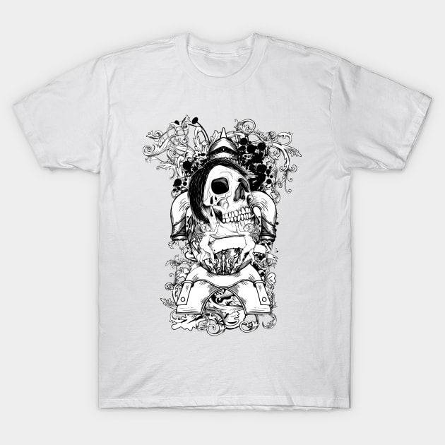 Skull Knight T-Shirt by positivedesigners